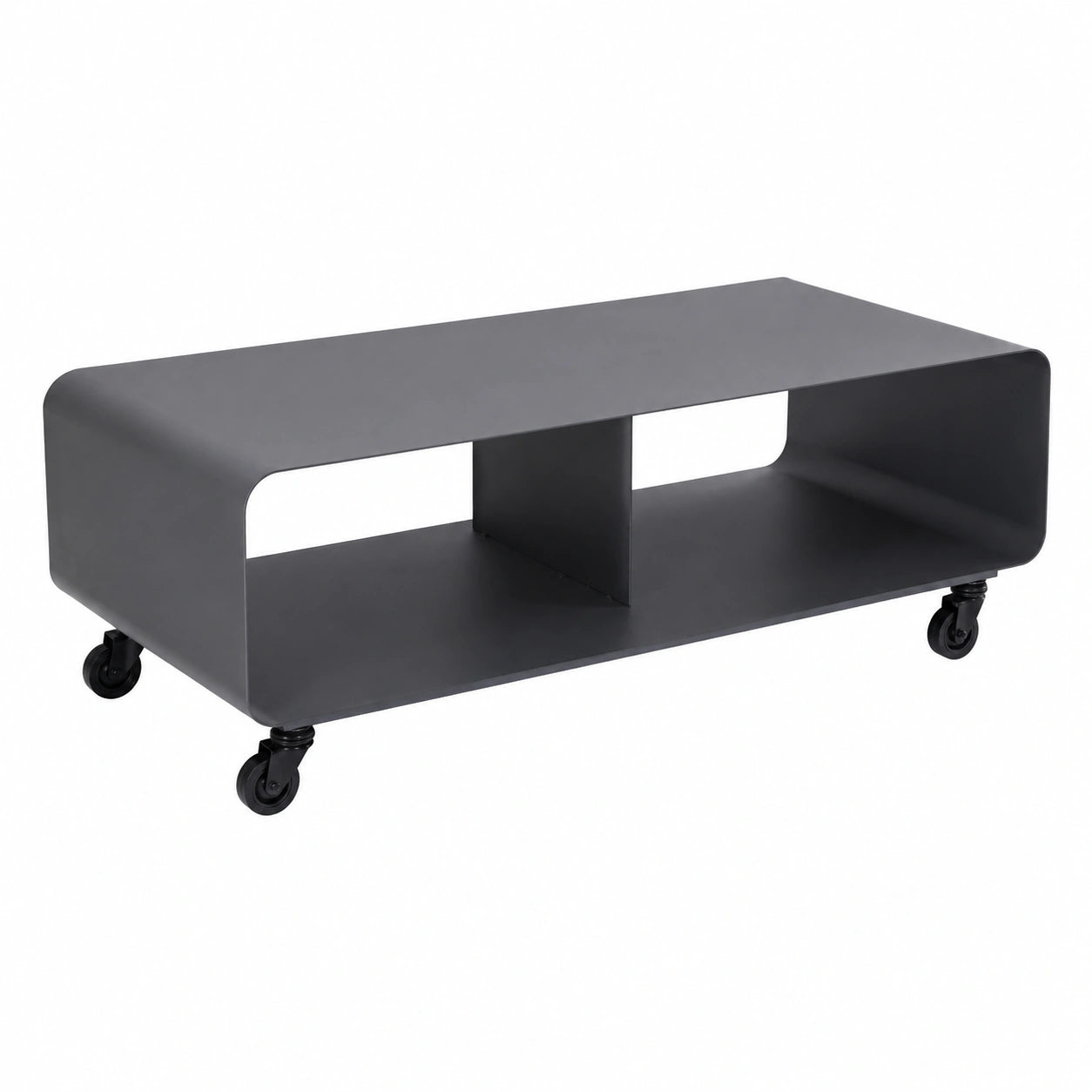 Carrello TV KARE Design in Acciaio Grigio, Stile Industriale, Portata 40 kg