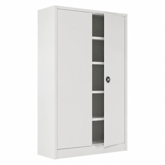 Armadio in Metallo per Ufficio 120x45x200 cm - Archivio Sicuro e Resistente