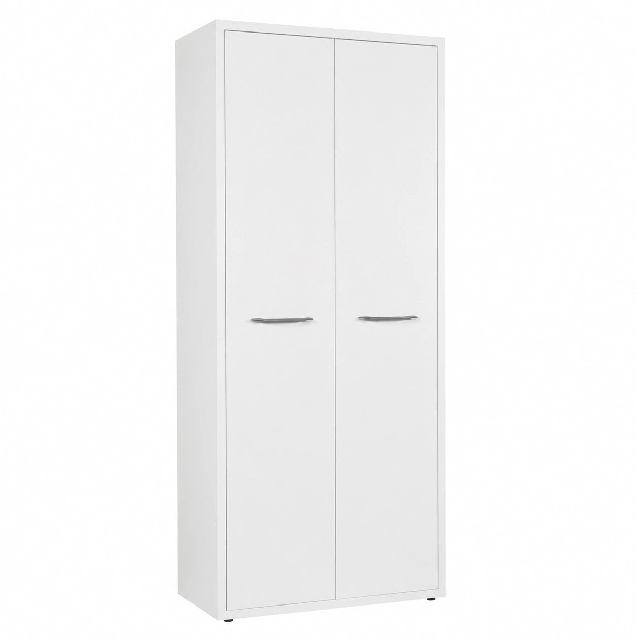Armadio Contenitore Composad DISEGNO con 2 Ante, 81.6x217.5x35.7 cm, Bianco Laccato, Made in Italy