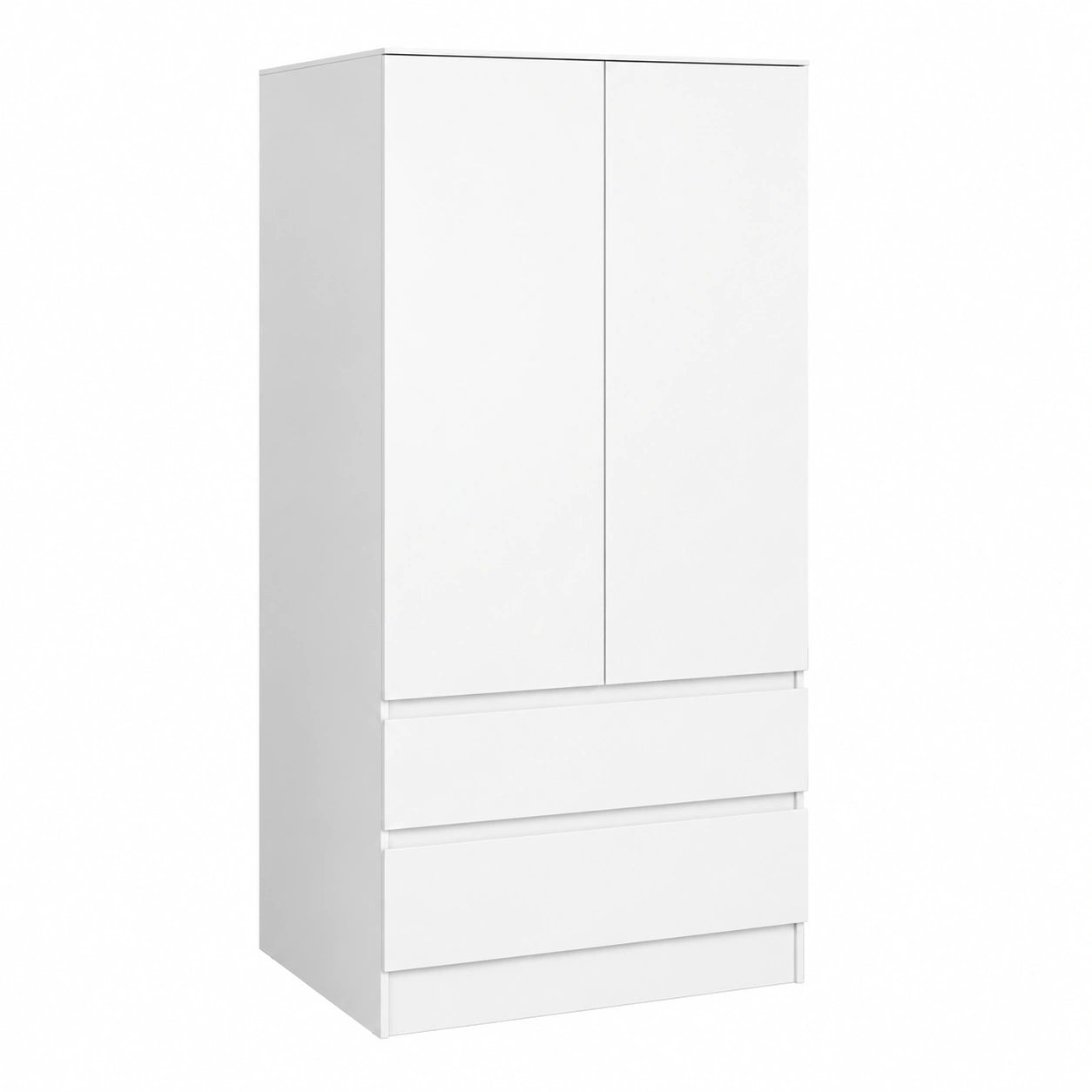 Armadio Cameretta Bambini con Cassetti, 90 cm, Bianco, Moderno