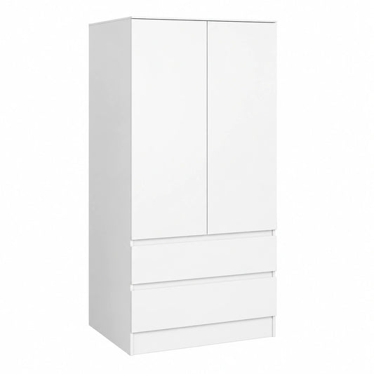 Armadio Cameretta Bambini con Cassetti, 90 cm, Bianco, Moderno