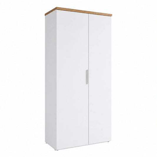Composad Armadio Multiuso MUNDI con Ante e Ripiani in Rovere Bianco